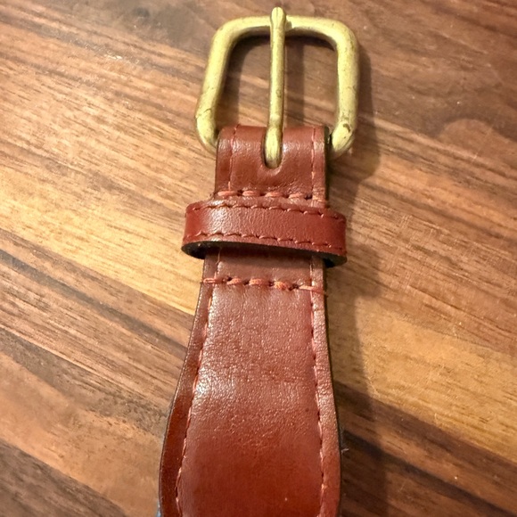 Smather’s & Branson Bourbon Needlepoint Belt with Brass Buckle - Picture 5 of 9